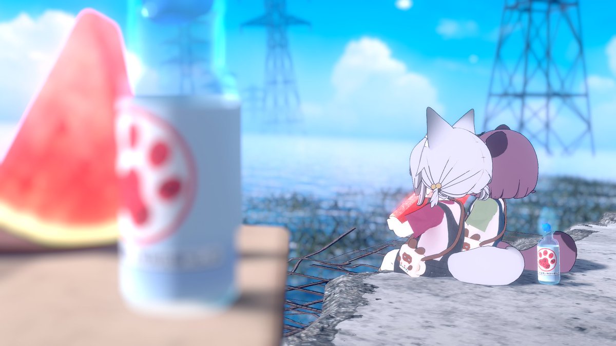 VRsobaChat's tweet image. 夏！！
#chibi_kemo