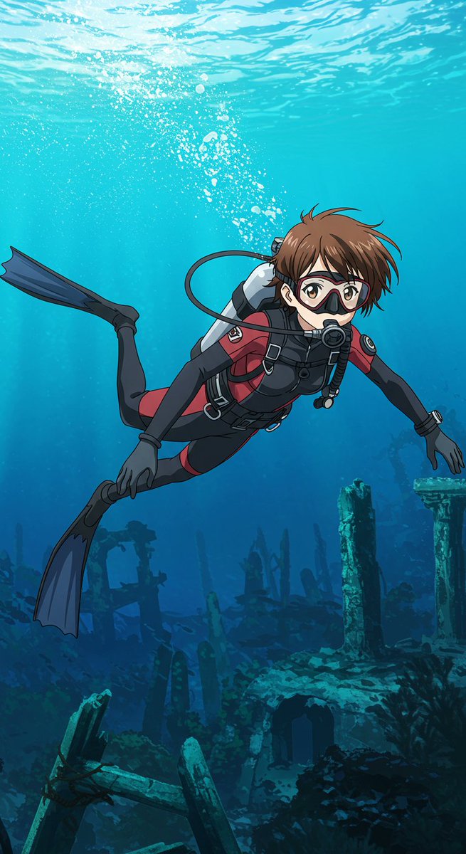 続き ボーイッシュ女子のダイビング(ウェットスーツ) #ImageFX