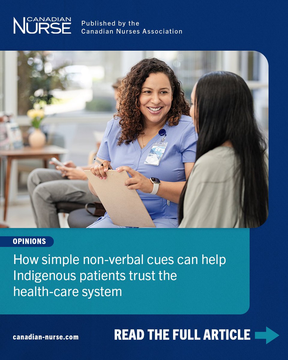 A genuine smile. Positive body language — two small things that speak volumes to Indigenous patients about whether they’re safe with you. This article is a must-read if you're serious about changing outcomes and rebuilding trust.

Read it now: bit.ly/3GKsVq0

#NurseLife