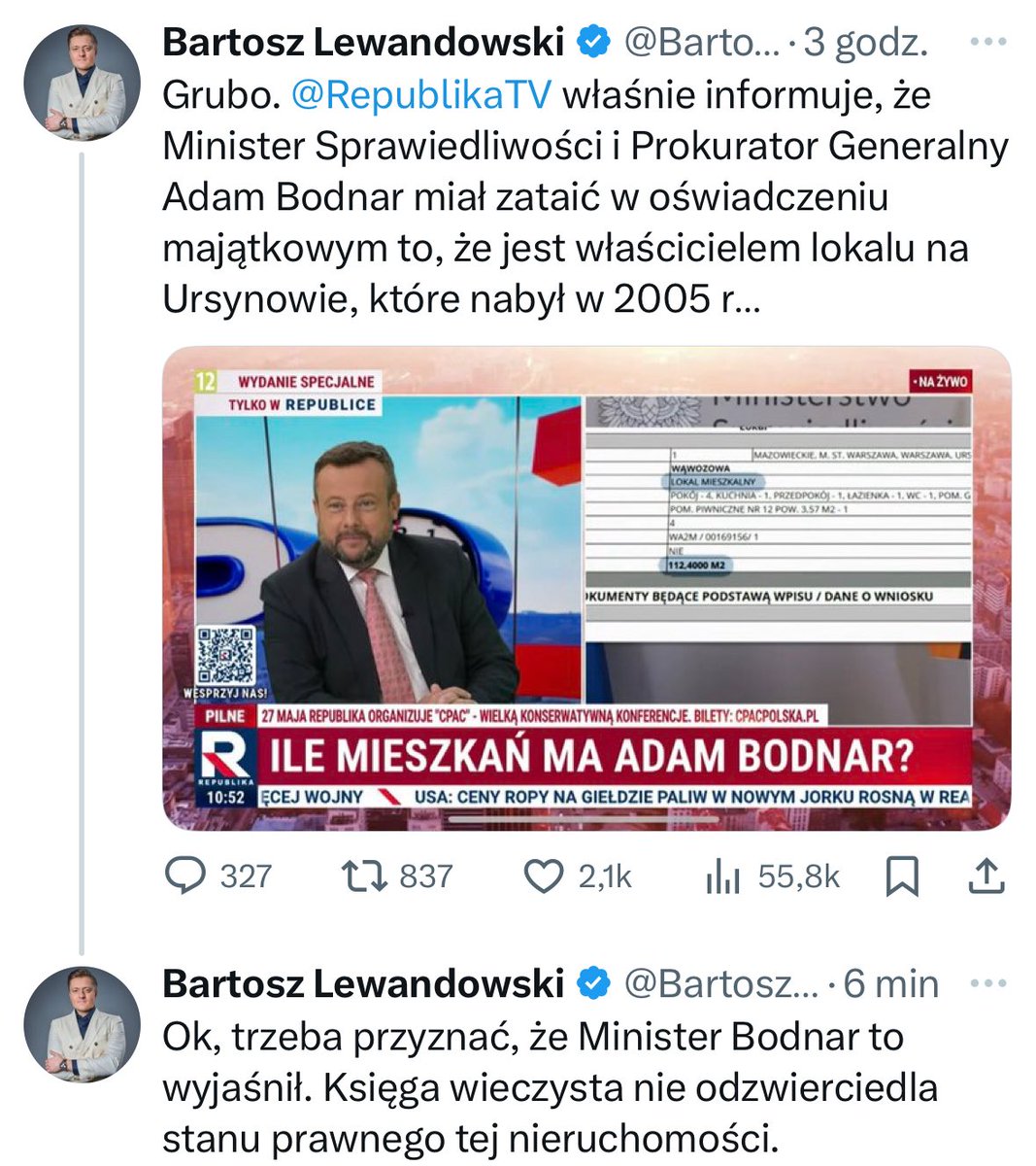 Cały ruski ściek ruszył z nagonką na Adama Bodnara, a teraz kasują i delikatnie wycofują ze swoich słów. Tak właśnie działa tv republika i wszyscy funkcjonariusze pisu