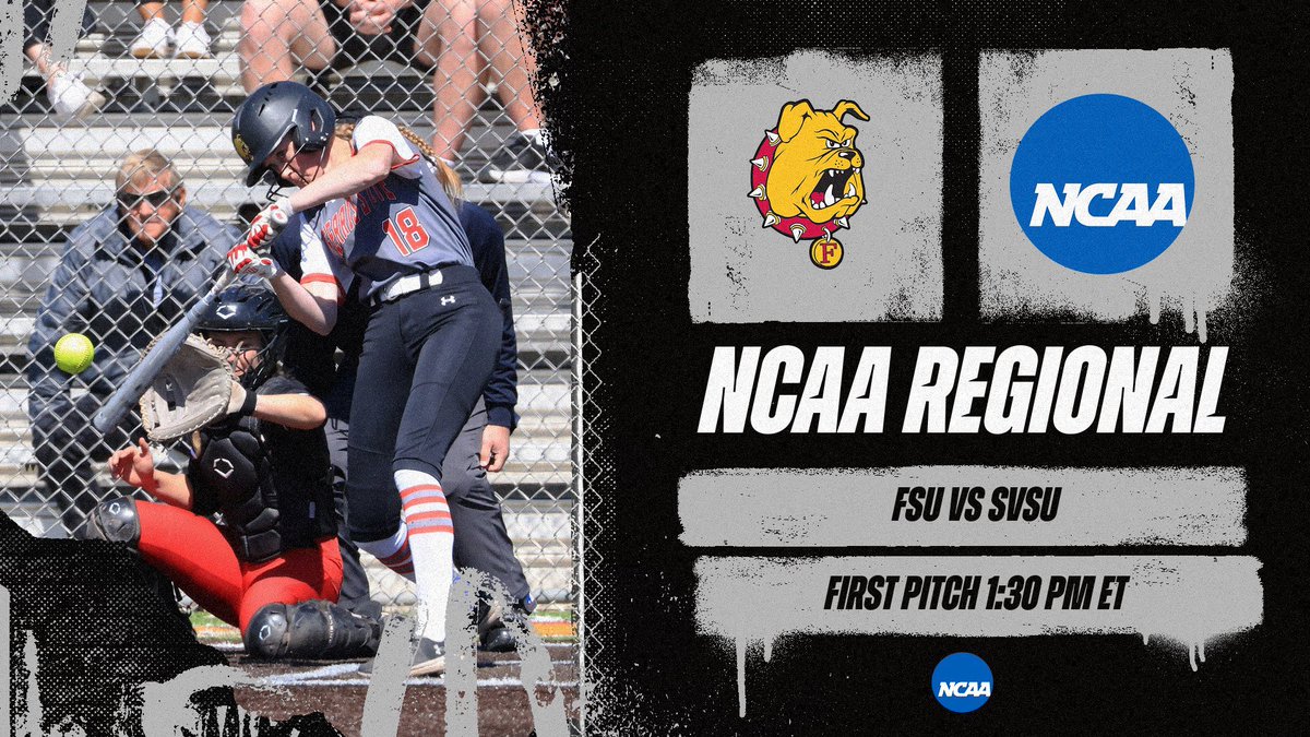 Ferris St. Softball (@fsu_sb) on Twitter photo NCAA REGIONAL! First pitch today at 1:30 pm in University Center as the 'Dawgs face SVSU! Listen live on Sunny 97.3 FM & FerrisStateBulldogs.com or watch on FloSports! NCAA REGIONAL! First pitch today at 1:30 pm in University Center as the 'Dawgs face SVSU! Listen live on Sunny 97.3 FM & FerrisStateBulldogs.com or watch on FloSports!