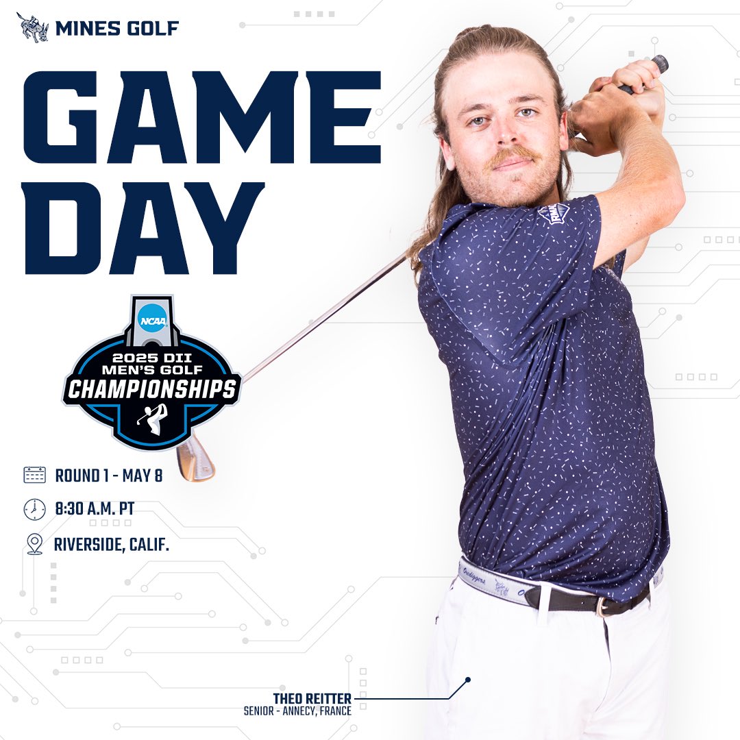 𝗥𝗢𝗨𝗡𝗗 𝟭

🆚 NCAA West/South Central Regional
📍 Riverside, Calif. 
🕙 8:30 a.m. PT
⛳️ scoreboard.clippd.com/tournaments/23…

#HelluvaEngineer⚒