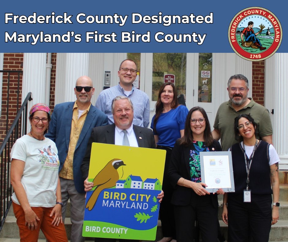 Frederick County has been officially recognized as Maryland's first "Bird County" by the Maryland Bird Conservation Partnership. 🐦 Learn more in the press release at publicinput.com/Email/d310400