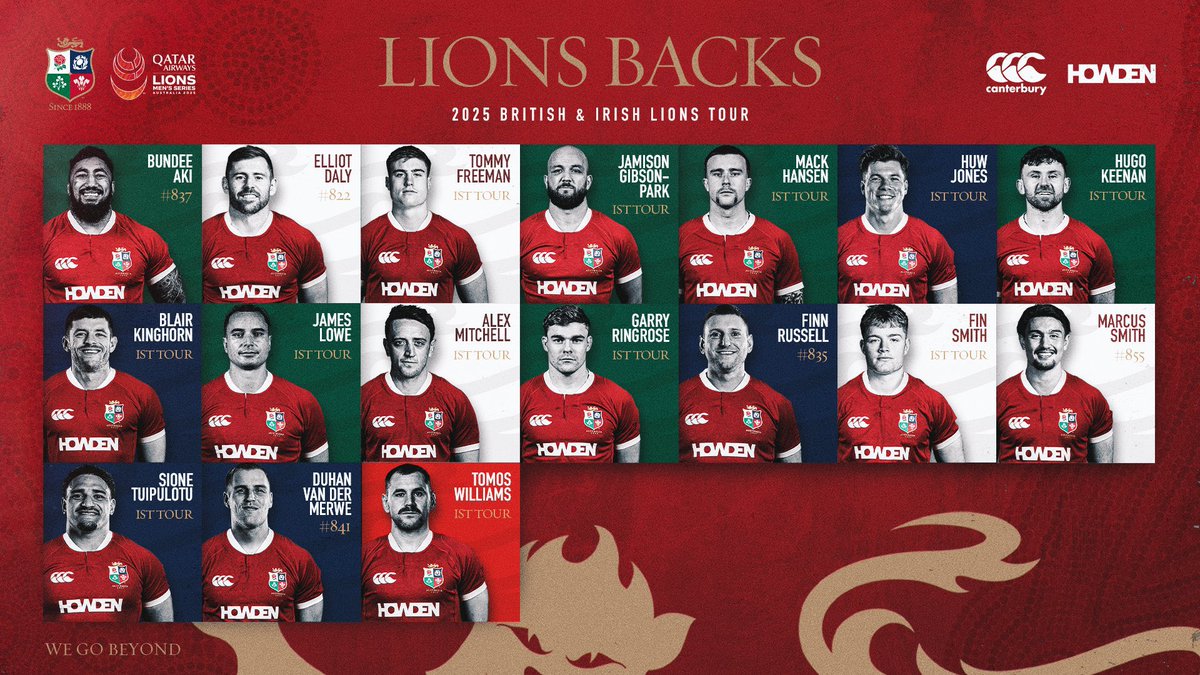 James Logan (@journo_jlo) on Twitter photo 🚨BREAKING! British and Irish Lions announcement 🇦🇺🦘
Henry Pollock, Fin Smith, Alex Mitchell and Tommy Freeman all included in the squad 😇
Ben Earl and Elliot Daly joined by Captain Maro Itoje 🔴⚫️
Marcus Smith and Ellis Genge included 🃏🐻
<a href="/TheRugbyPaper/">The Rugby Paper</a> <a href="/Journalism_UON/">Journalists@UON</a> 🚨BREAKING! British and Irish Lions announcement 🇦🇺🦘
Henry Pollock, Fin Smith, Alex Mitchell and Tommy Freeman all included in the squad 😇
Ben Earl and Elliot Daly joined by Captain Maro Itoje 🔴⚫️
Marcus Smith and Ellis Genge included 🃏🐻
<a href="/TheRugbyPaper/">The Rugby Paper</a> <a href="/Journalism_UON/">Journalists@UON</a>