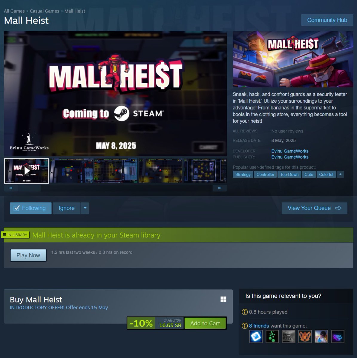 My game released on Steam 🎉!
#indiegame #steam