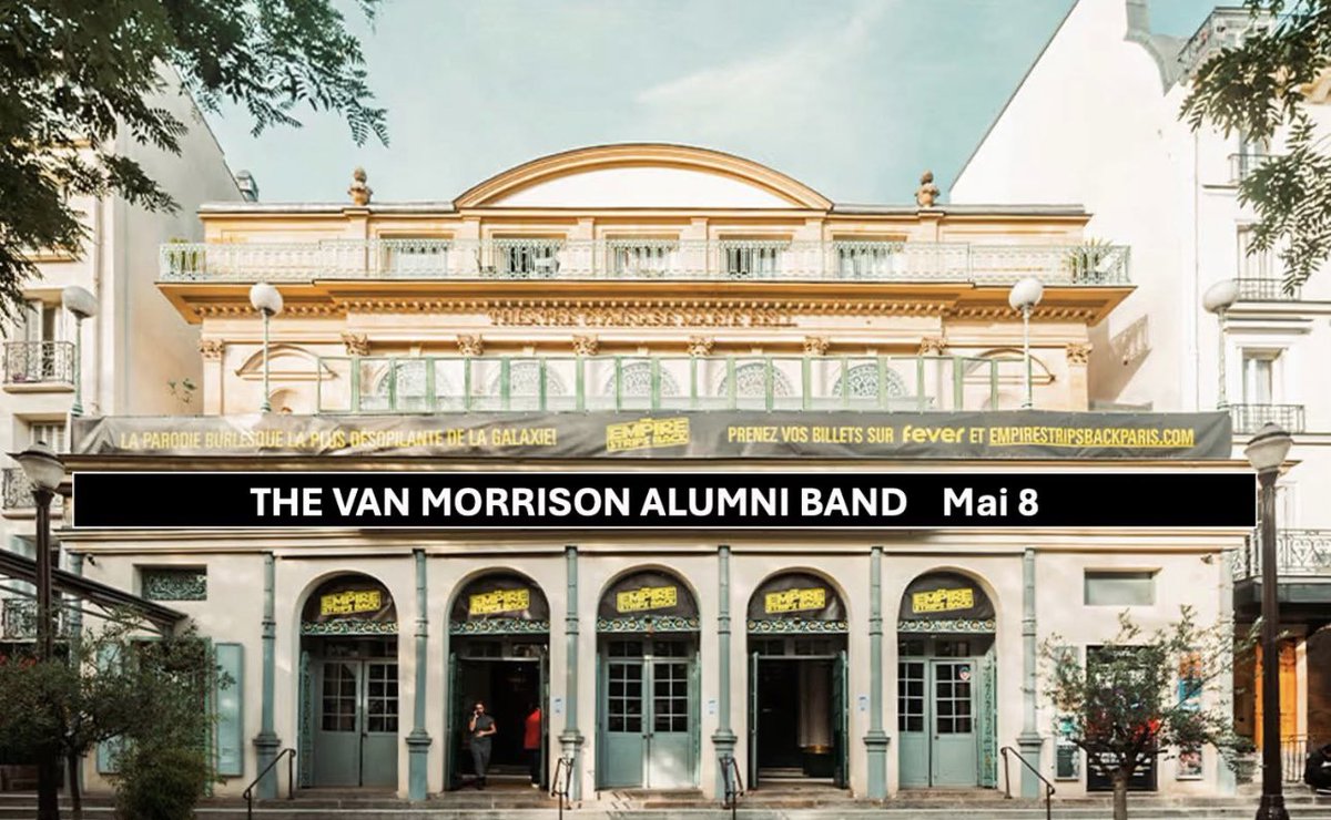We have arrived in Paris to celebrate the incredible music of <a href="/vanmorrison/">Van The Man</a> at the beautiful Theatre Du Gymnase - last few tickets if you’re quick:
shorturl.at/v54SS