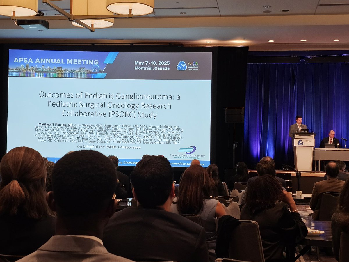 PSORC (@pedsorc) on Twitter photo Great talk by <a href="/MParrish07/">Matthew Parrish, MD</a> on our #PSORC study assessing outcomes of pediatric ganglioneuroma! #APSA25 <a href="/APSASurgeons/">APSA Surgeons</a> Great talk by <a href="/MParrish07/">Matthew Parrish, MD</a> on our #PSORC study assessing outcomes of pediatric ganglioneuroma! #APSA25 <a href="/APSASurgeons/">APSA Surgeons</a>