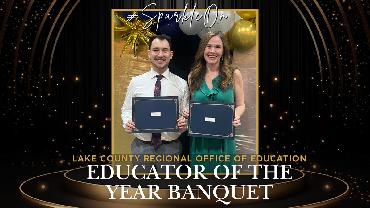 We are proud to share that Will Carr and Nicole Lynch were recognized at the Lake County Educator of the Year banquet for their exceptional commitment, leadership, contributions to our students and school community.  #SparkleOn