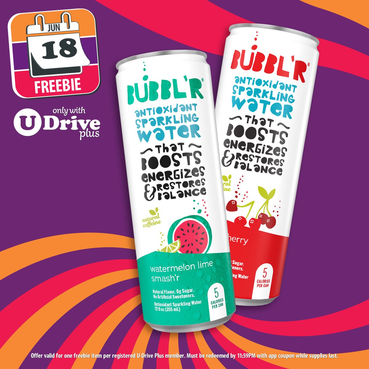 ✨💧🍒 FREE BUBBL’R (12oz) on 6/18/25 @ UDF with app coupon! #freebies

👉 Limit 1 per registered U-Drive Plus member. Redeem by 11:59PM 6/18/25 while supplies last. Scan app coupon, U-Drive app / enter Alt-ID at the register.
udfinc.com/u-drive/