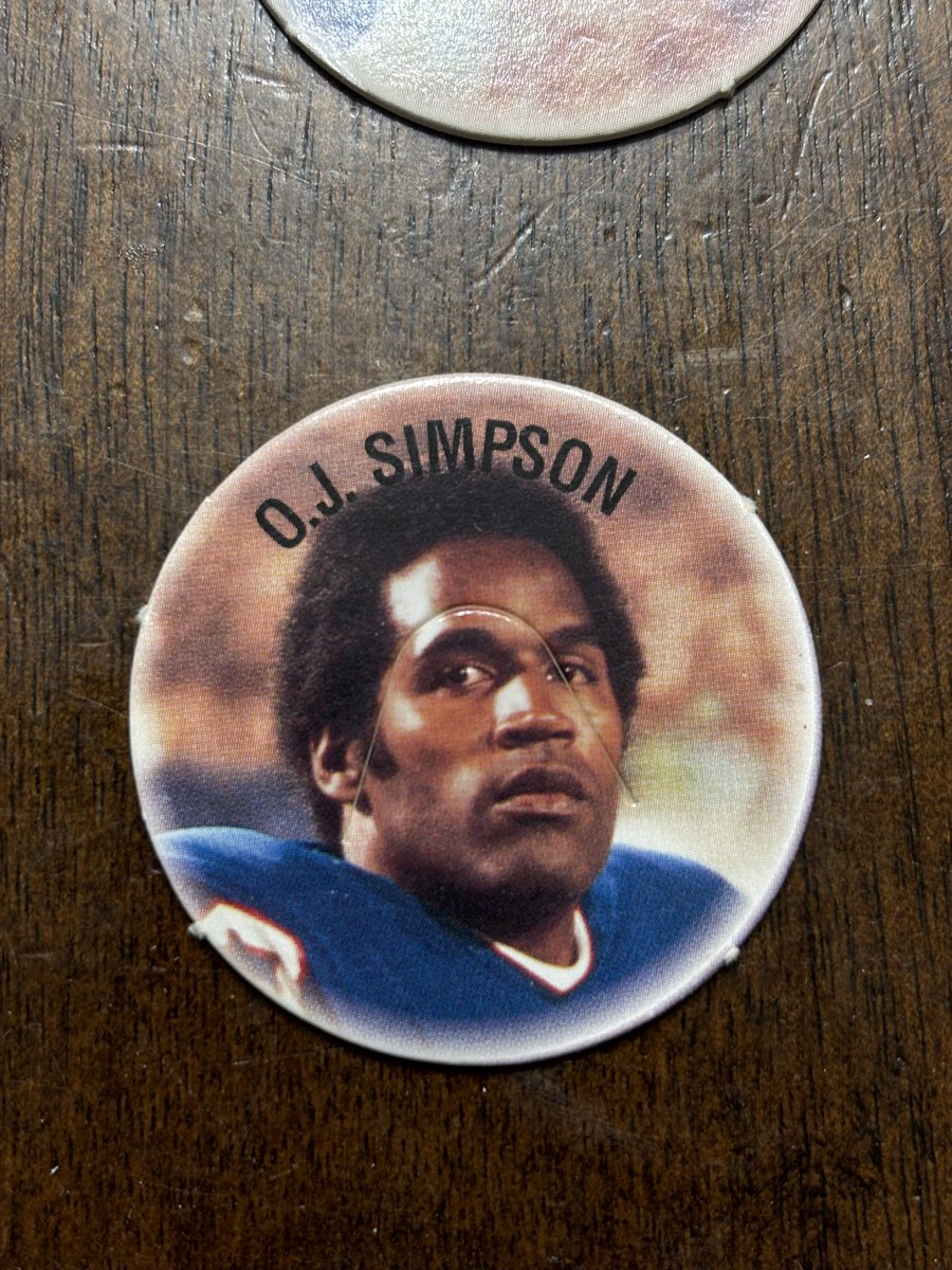 It doesn’t get more 90’s than this, a Pog with O.J. Simpson. #nostalgia #Retro
