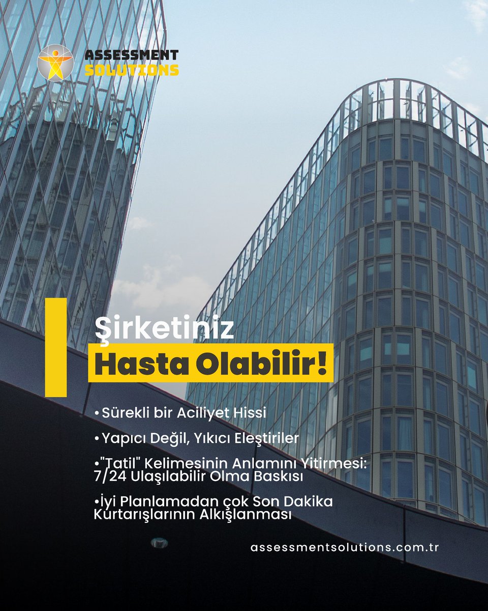 AssessmentSltns's tweet photo. Bu işaretler, kurum kültürünün sağlıksız bir döngüye girdiğini gösteriyor olabilir. Başta "işler hızlanıyor" gibi görünen bu dinamik, zamanla tükenmişliği normalleştirir.

Sağlıklı kurum kültürü; güvene, açıklığa ve sürdürülebilir tempoya dayanır. https://t.co/d3k2PTjndo