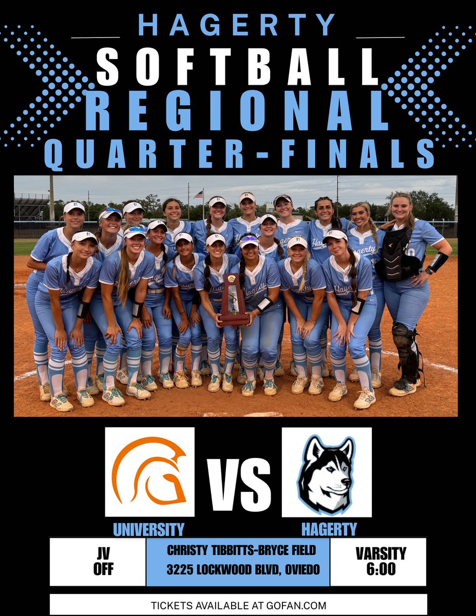 Hagerty Softball (@huskysoftball) on Twitter photo IT’S GAME DAY! The Huskies are at home for the Regional Quarter-Finals. Let’s bring the energy and show our support as they go for the win! 🩵🥎🐾
<a href="/HagertySports/">Jay Getty</a> <a href="/osvarsity/">Sentinel Varsity</a> <a href="/MaxPreps/">MaxPreps</a> IT’S GAME DAY! The Huskies are at home for the Regional Quarter-Finals. Let’s bring the energy and show our support as they go for the win! 🩵🥎🐾
<a href="/HagertySports/">Jay Getty</a> <a href="/osvarsity/">Sentinel Varsity</a> <a href="/MaxPreps/">MaxPreps</a>
