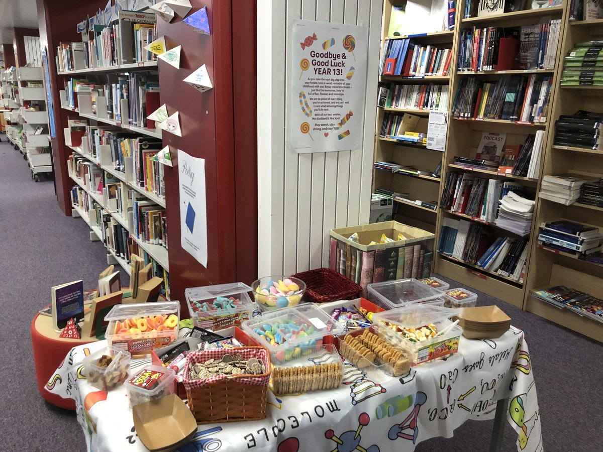 Today marked the final day for our Year 13s to attend their supervised study sessions in the library. To celebrate, we treated them to some retro sweets! We'll miss them, though I’m sure they won’t miss us constantly bellowing 'silent study!' at them! <a href="/TheRoyalLatin/">RLS</a>