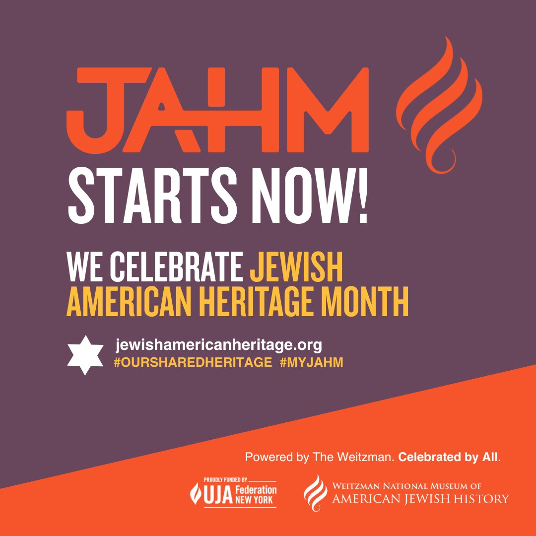 May is Jewish American Heritage Month—a time to celebrate the enduring history, culture, and contributions of Jewish Americans. Join the celebration by sharing stories, spotlighting changemakers, or highlighting local events in your JCC community! #OurSharedHeritage #JAHM
