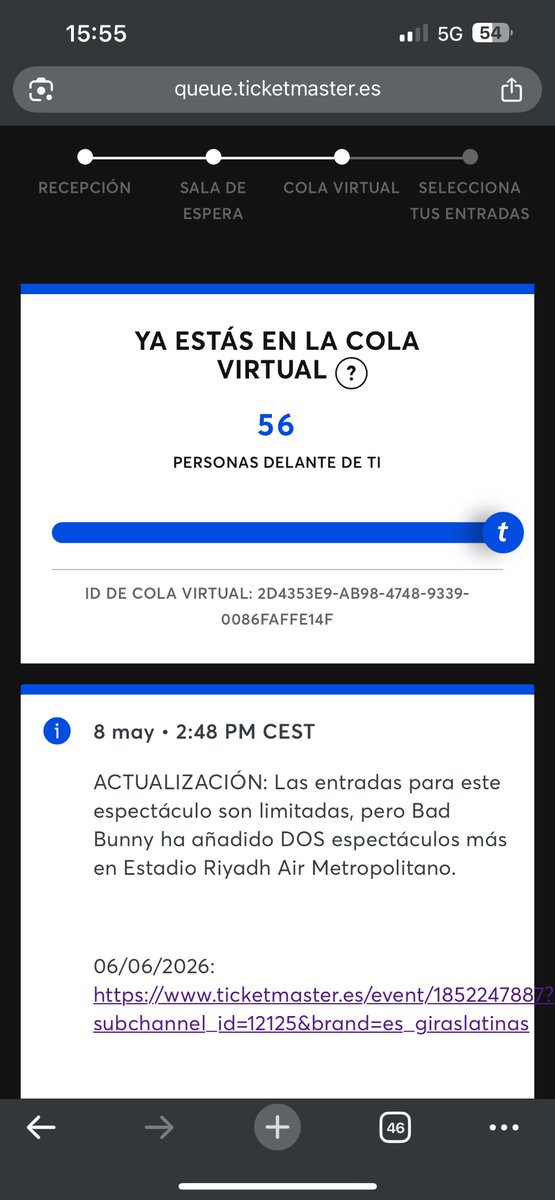 SraCullen17's tweet photo. @LiveNationES @Ticketmaster  explícame esto. MIRA LA HORA!!! Esto es una vergüenza y un robo 🤬🤬🤬🤬 https://t.co/UncoTtmjIq