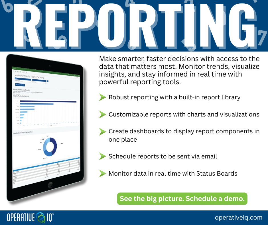 OperativeIQ's tweet image. Smarter reporting. Better decisions.
Get answers fast:
🩹Expiring part costs
💉Narcotics trends
🚒Fleet efficiency
🔧Service requests by department

See the big picture. Schedule a demo.

🔗operativeiq.com/get-a-demo

#OperativeIQ #OperationsManagement #InventoryManagement…
