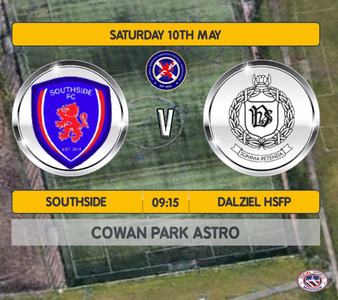 Southside FC Morning (@southsidefc3) on Twitter photo Saturday is our final league game of the season against <a href="/Dalziel_HSFP/">Dalziel HSFP</a> in a game where if we win, we will be league champions, but equally they’re in same situation. Everyone welcome down to support us. Game is on the astro in cowan park 9.15am Ko
<a href="/OfficialSMAFA/">SMAFA</a>
<a href="/scottish_aff/">AmateurFixturesResultsSCO</a> Saturday is our final league game of the season against <a href="/Dalziel_HSFP/">Dalziel HSFP</a> in a game where if we win, we will be league champions, but equally they’re in same situation. Everyone welcome down to support us. Game is on the astro in cowan park 9.15am Ko
<a href="/OfficialSMAFA/">SMAFA</a>
<a href="/scottish_aff/">AmateurFixturesResultsSCO</a>