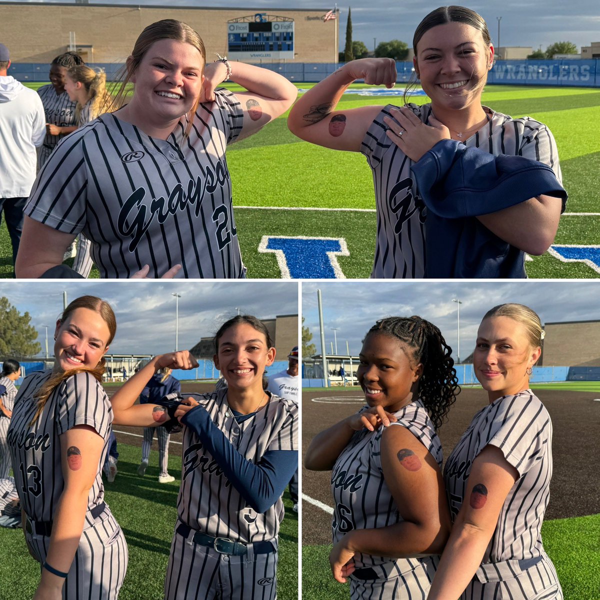 Win or lose, we wear our hearts and Coach McBrayer on our sleeves.

1. Aniyah Pequeno: RF
2. Layne Reh: LF
3. Sophie Jenkins: 1B 
4. Halle Giaudrone: C 
5. KK King: SS
6. Daeya Moses: 3B 
7. Jaclyn Draeger: DP
8. Abby Wood: CF
9. Matti Matthews: 2B 

Delilah Robles: P