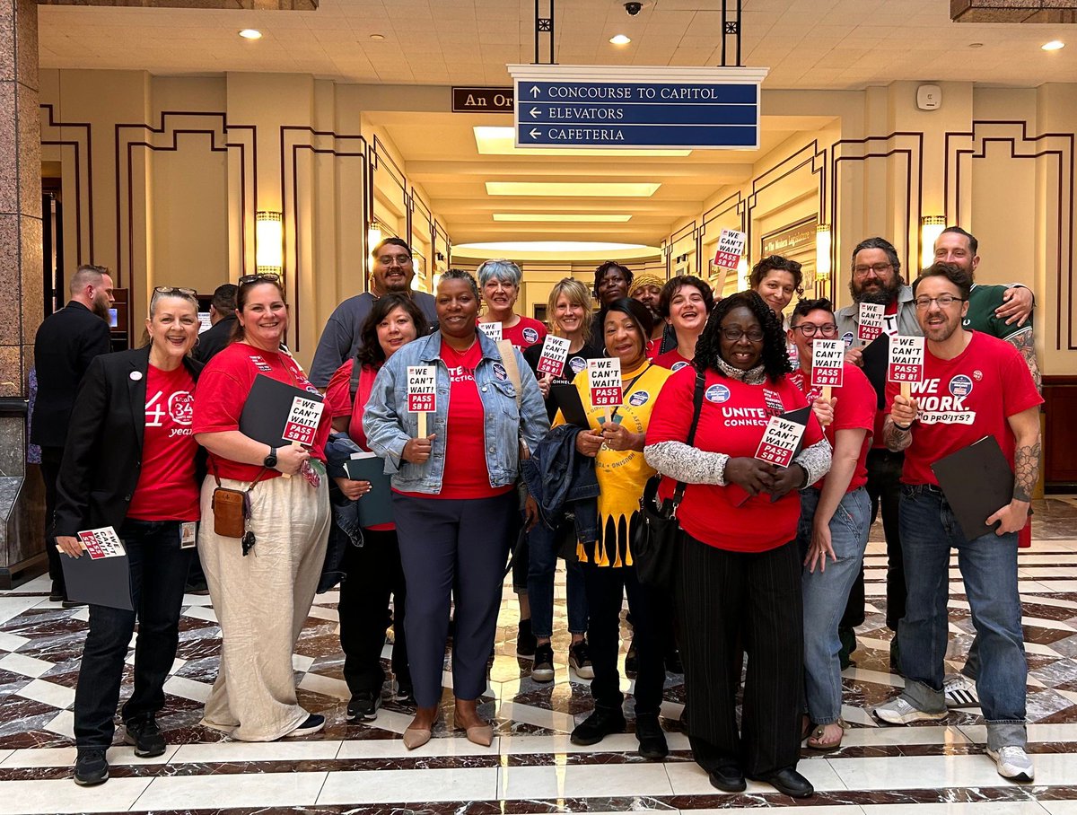 UNITE HERE is on the move! Wednesday at the Capitol—we're pressing legislators and Governor Lamont to pass SB 8 and protect the working class in Connecticut. We'll be back next week—stronger every day!