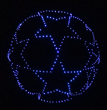 DroneShowDotCom's tweet photo. We’re big fans of fireworks, but when you want a quiet, smoke-free, branded experience that respects the environment—drone shows deliver. https://t.co/hdn0YfsN9l https://t.co/K47VBc3sQy