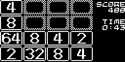 OBONO's tweet photo. 以前 2048 専用ゲーム機を作った際のソースコードを流用して #TinyJoypad 版を作ったよ。 https://t.co/OQjpq0Uq9c