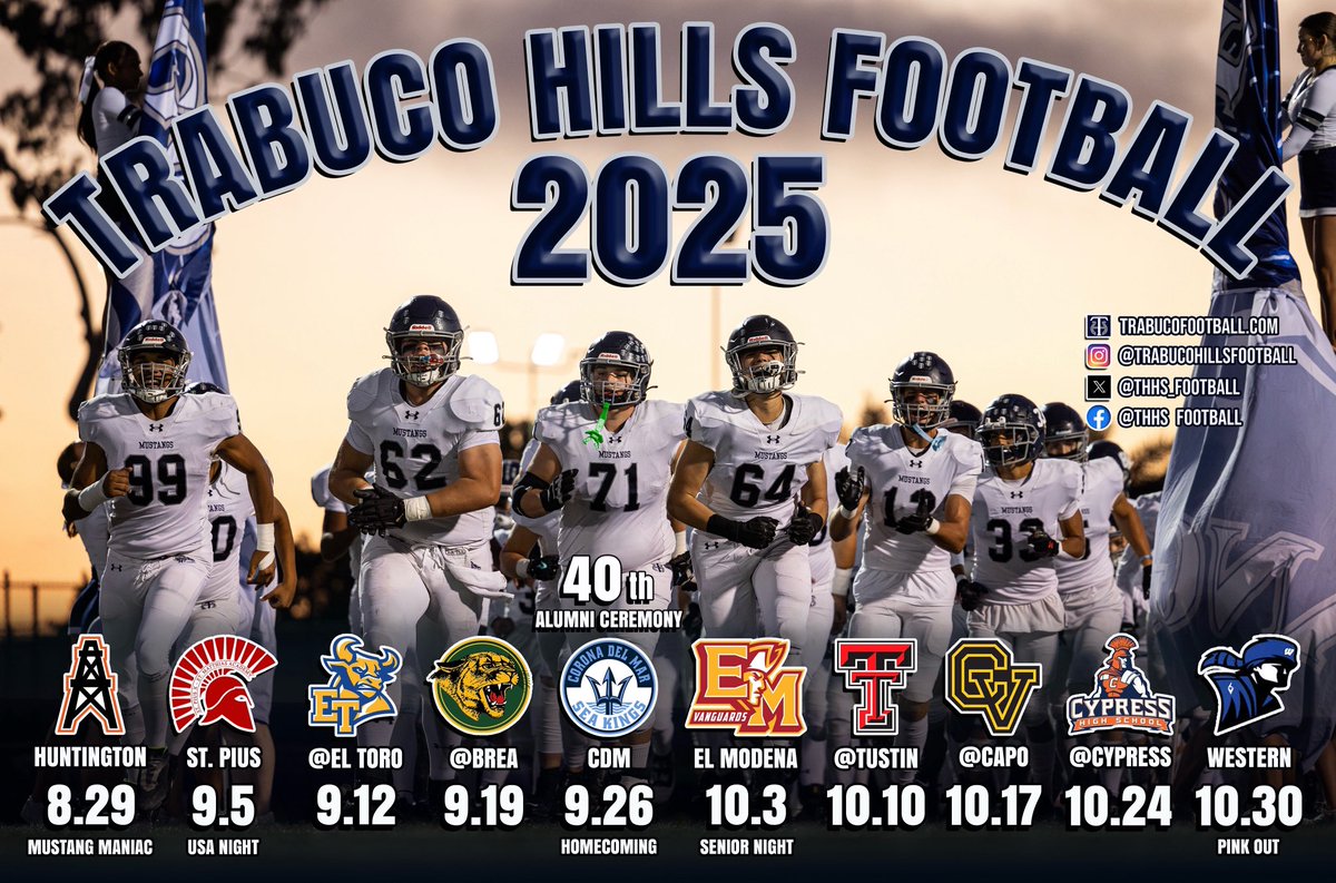 THHS_Football (@thhs_football) on Twitter photo The OFFICIAL 2025 Football Schedule! 114 days till Kickoff at home against Huntington! Let’s GOOOOO!!! <a href="/Nolan_Football/">Coach Mark Nolan</a> #goblue #mustangpower The OFFICIAL 2025 Football Schedule! 114 days till Kickoff at home against Huntington! Let’s GOOOOO!!! <a href="/Nolan_Football/">Coach Mark Nolan</a> #goblue #mustangpower