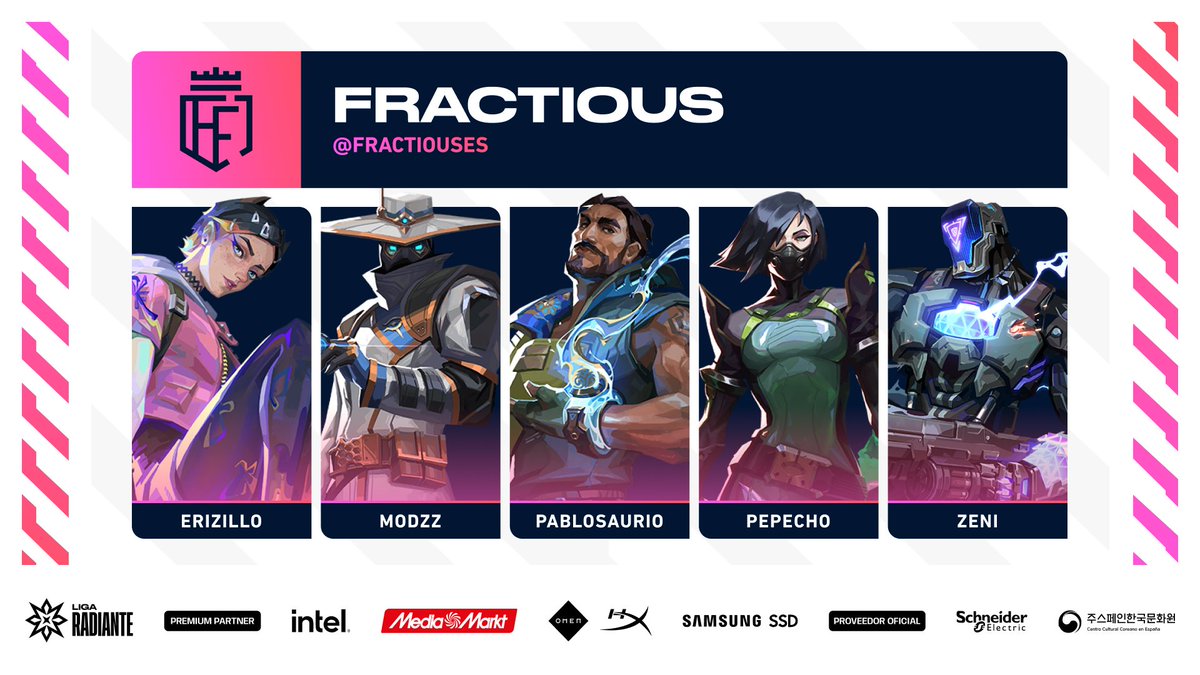 Circuito Tormenta | VALORANT (@tormentavales) on Twitter photo ¡Tendremos a <a href="/FractiousES/">Fractious Esports</a> en la Liga Radiante con este roster!
💥<a href="/Erizillo1/">Erizillo</a>
💥<a href="/ModZz_/">modzz</a>
💥<a href="/pabloomm17/">Pablo🦖💚</a>
💥<a href="/pepech0/">pepecho</a>
💥<a href="/Zeni_Vlr/">FRAC Zeni</a>
💥<a href="/ElBiiicho_/">ElBicho</a>
💥<a href="/thexWRLD_/">thex</a>
👔<a href="/Roltax_/">FRAC Roltax</a>
👔<a href="/Lxpezzz_/">ZETA Lxpez</a>
👔<a href="/dreamkii5/">Dreamki</a>
Mucho más de la competición en:
➡️circuitotormenta.riotgames.com/news/la-liga-r… ¡Tendremos a <a href="/FractiousES/">Fractious Esports</a> en la Liga Radiante con este roster!
💥<a href="/Erizillo1/">Erizillo</a>
💥<a href="/ModZz_/">modzz</a>
💥<a href="/pabloomm17/">Pablo🦖💚</a>
💥<a href="/pepech0/">pepecho</a>
💥<a href="/Zeni_Vlr/">FRAC Zeni</a>
💥<a href="/ElBiiicho_/">ElBicho</a>
💥<a href="/thexWRLD_/">thex</a>
👔<a href="/Roltax_/">FRAC Roltax</a>
👔<a href="/Lxpezzz_/">ZETA Lxpez</a>
👔<a href="/dreamkii5/">Dreamki</a>
Mucho más de la competición en:
➡️circuitotormenta.riotgames.com/news/la-liga-r…
