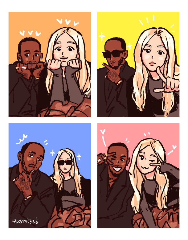 storm3326's tweet photo. lewis and rosé! 😆😆 https://t.co/SoqV09m7Ae