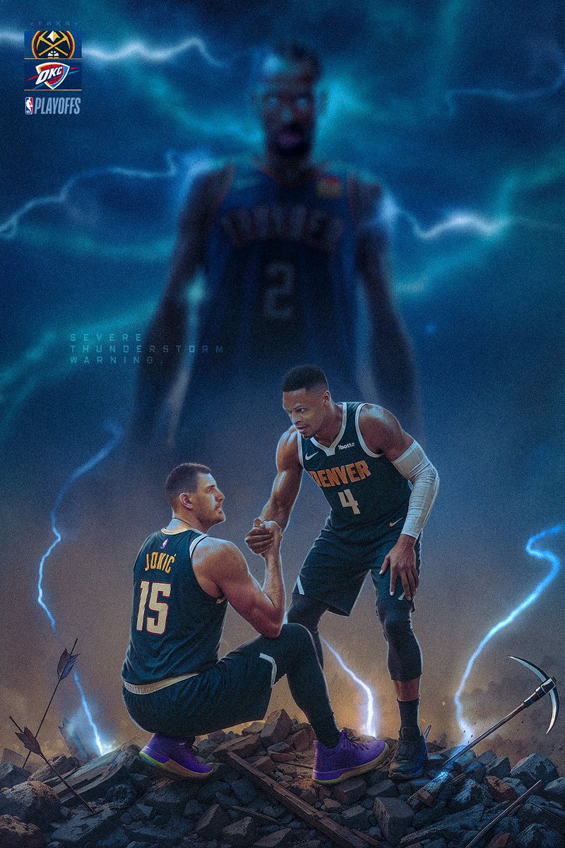 OKC v Denver Nuggets poster by me 🎨