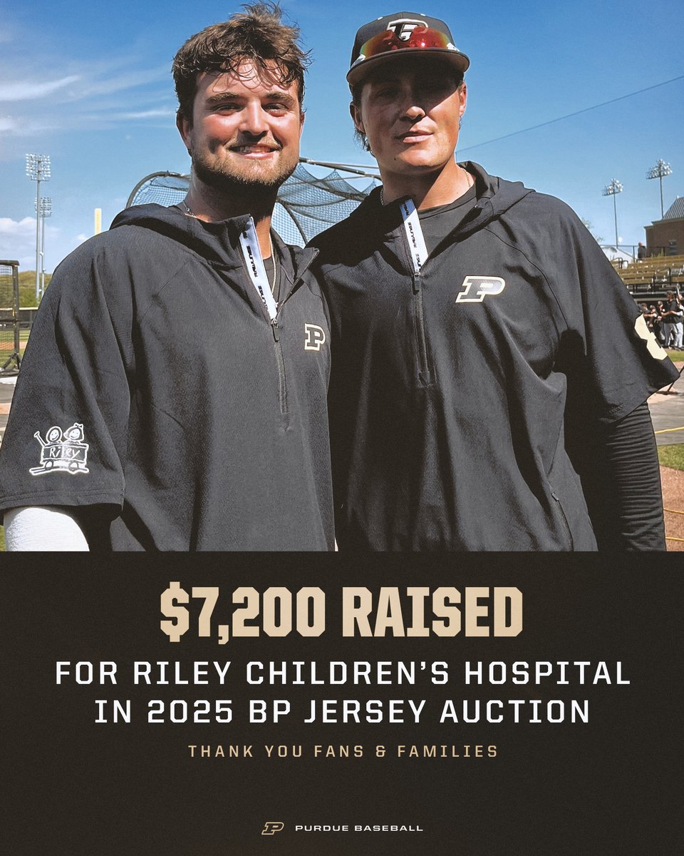 Purdue Baseball (@purduebaseball) on Twitter photo Thank you to everyone that participated in our annual BP Jerseys auction & helped us support <a href="/RileyChildrens/">Riley Children's</a>. #BoilerUp #ForTheKids Thank you to everyone that participated in our annual BP Jerseys auction & helped us support <a href="/RileyChildrens/">Riley Children's</a>. #BoilerUp #ForTheKids