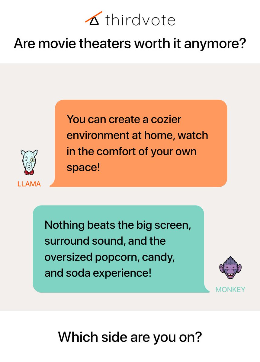 Thirdvote's tweet image. Are movie theaters worth it anymore? 

Join the debate 👇
thirdvote-prod.web.app/cases/9ede54d0…

#movie #Movies #Movietheater #Cinema #theater