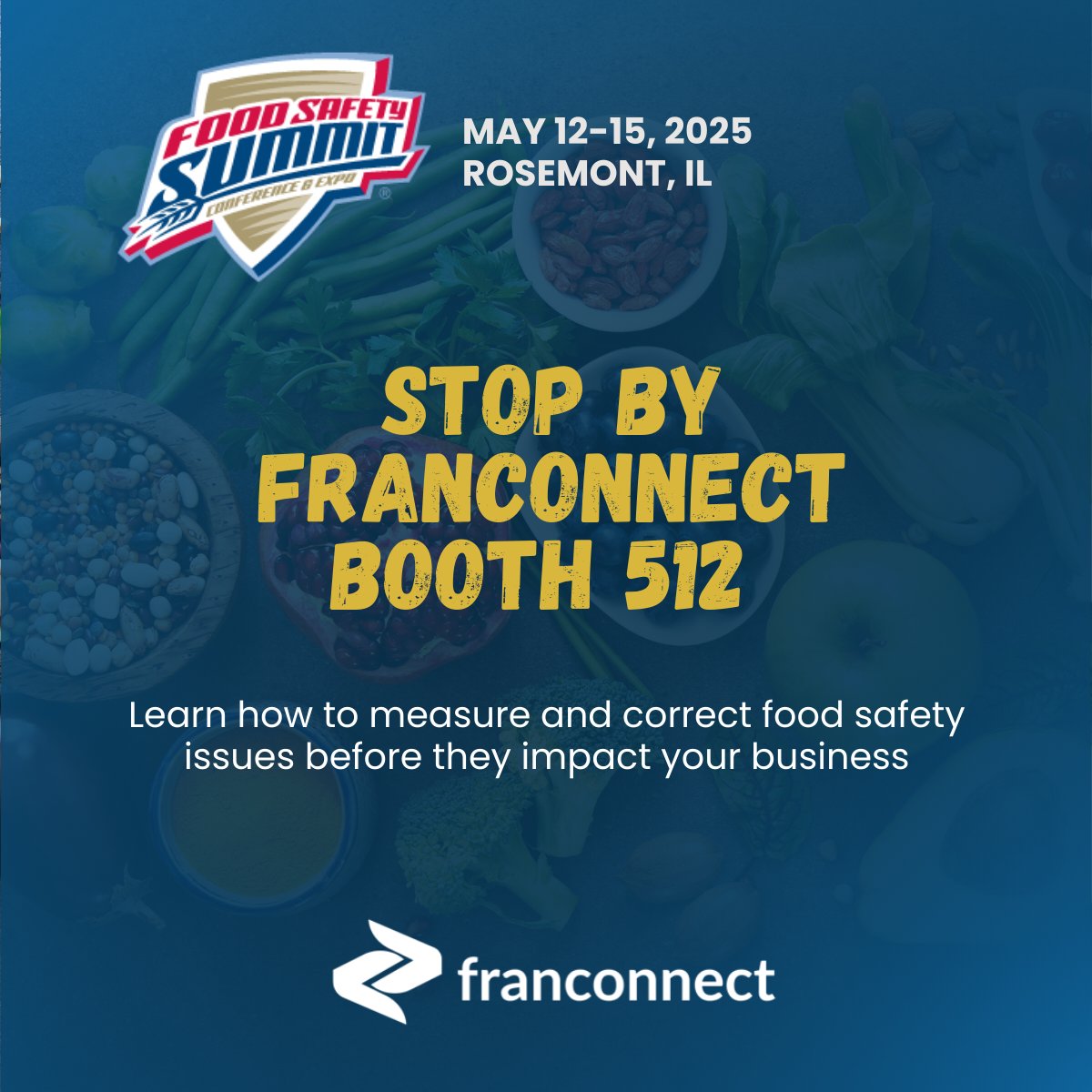 Attending the Food Safety Summit in Rosemont, IL, next week?   

Stop by booth 512 and learn how your brand can also enhance its food safety program!

#FoodSafety #FoodSafetySumit