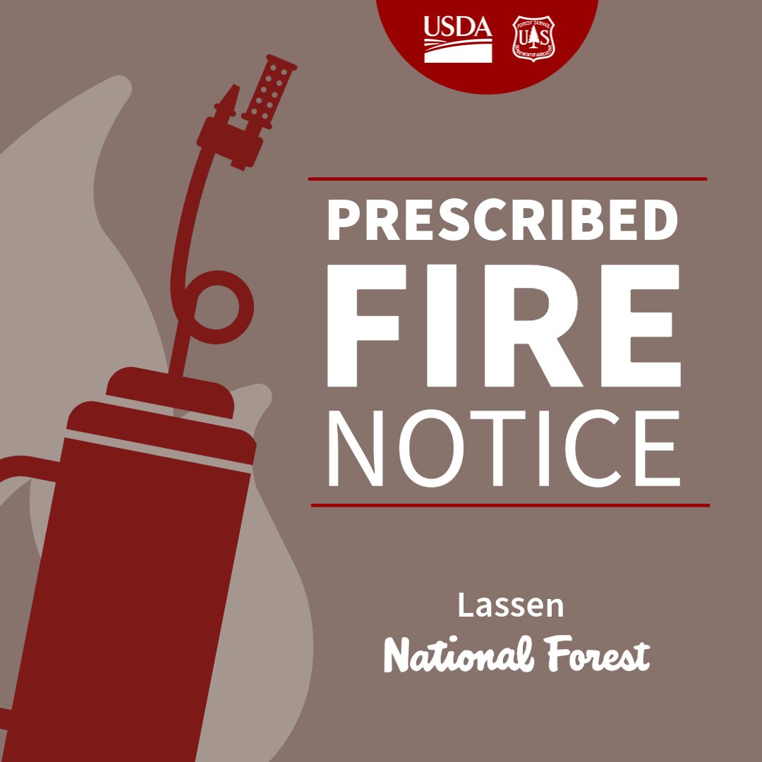 Prescribed Fire operations for the Eastside Underburn begin this morning, May 8th, in the Bainbridge Reservoir area, about 15 miles north of Fall River Mills. Engine crews monitoring through Saturday
Smoke? airnow.gov
Visit our new website at fs.usda.gov/r05/lassen