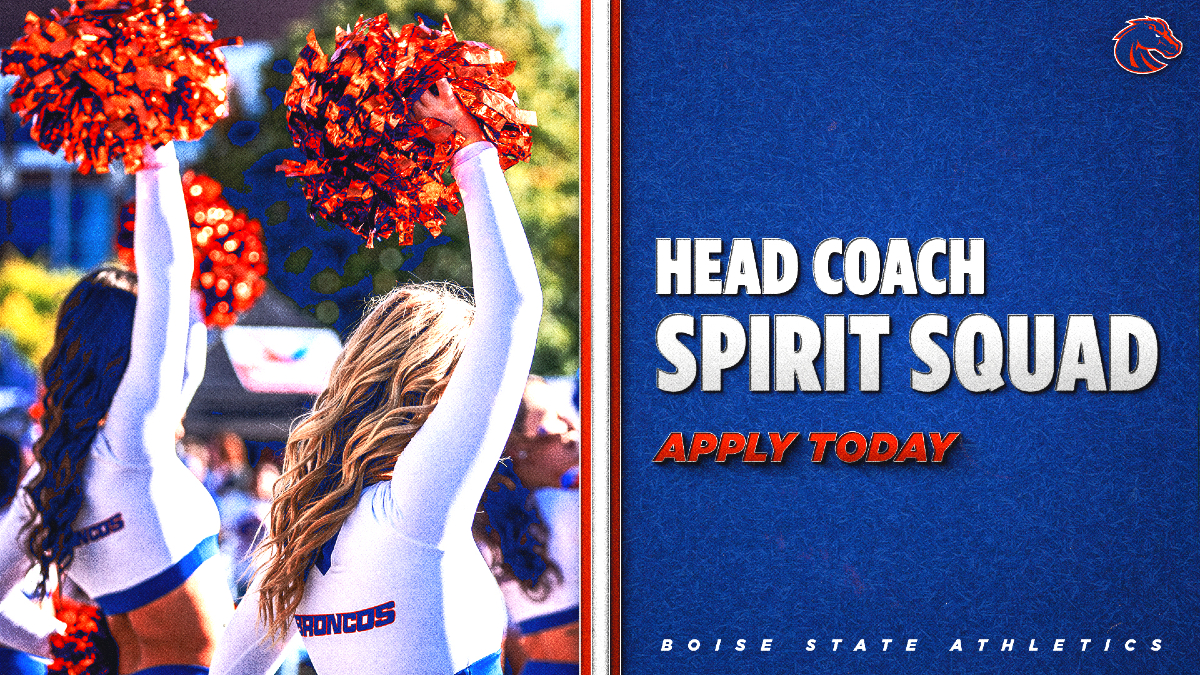 We are looking for a new 𝗦𝗣𝗜𝗥𝗜𝗧 𝗦𝗤𝗨𝗔𝗗 𝗛𝗘𝗔𝗗 𝗖𝗢𝗔𝗖𝗛!

Apply today ➡️ boi.st/4k95zbZ

Boise State is an Equal Employment Opportunity Employer: boi.st/3AfZbxK