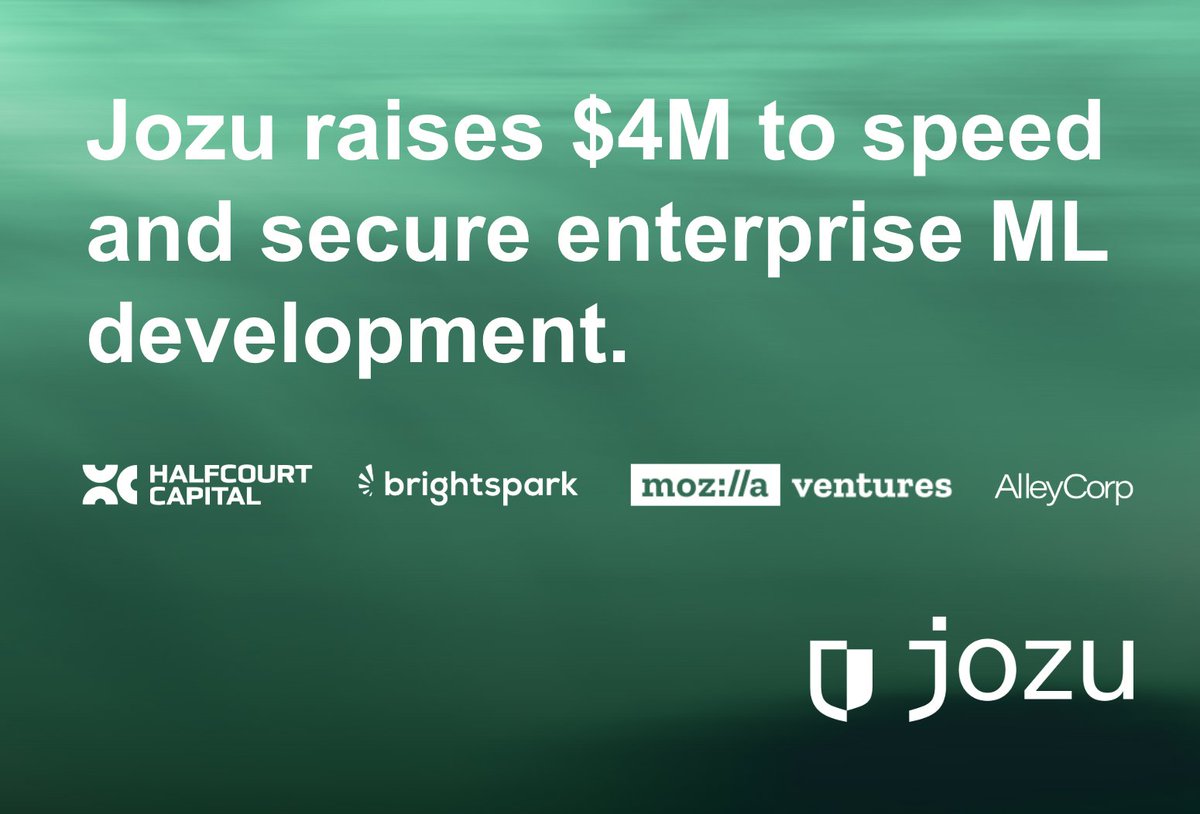 Jozu (@jozu_ai) on Twitter photo We're excited to announce that we've secured a $4M seed investment backed by <a href="/BrightsparkVC/">Brightspark</a>, <a href="/MozillaVentures/">MozillaVentures</a>, HalfCourt Capital, AllyCorp, Union Bay Partners, and <a href="/sentierovc/">Sentiero Ventures</a>
prnewswire.com/news-releases/… We're excited to announce that we've secured a $4M seed investment backed by <a href="/BrightsparkVC/">Brightspark</a>, <a href="/MozillaVentures/">MozillaVentures</a>, HalfCourt Capital, AllyCorp, Union Bay Partners, and <a href="/sentierovc/">Sentiero Ventures</a>
prnewswire.com/news-releases/…