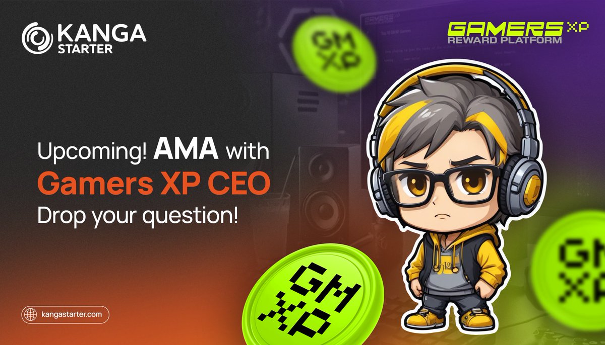 📅 Mark your calendars!

Join us this Friday, May 9, at 9:00 UTC for an exclusive AMA on Twitter Spaces with Christos Panayiotou, CEO of GamersXP. GamersXP is the Web3 gaming platform that's changing how things are done!

Got questions? Drop them here: docs.google.com/forms/d/1QWrIU…

⏰