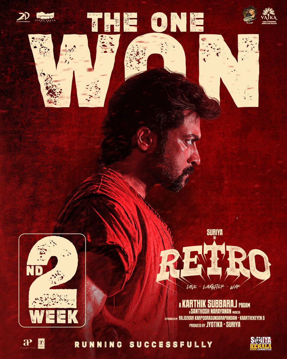 venkat vicky (@venkatvnt) on Twitter photo One’derful responses for #TheOne❤️
#Retro rage into 2nd week!👑
Witness #Retro on the big screens 🎬
🔗 linktr.ee/RetroTheMovie
<a href="/Suriya_offl/">Suriya Sivakumar</a> <a href="/VaikaMerryland/">vaikaenterprises merryland</a>
<a href="/sarathlal428/">Sarath lal Surya karthi 💞</a> <a href="/rajsekarpandian/">Rajsekar Pandian</a> <a href="/2D_ENTPVTLTD/">2D Entertainment</a> One’derful responses for #TheOne❤️
#Retro rage into 2nd week!👑
Witness #Retro on the big screens 🎬
🔗 linktr.ee/RetroTheMovie
<a href="/Suriya_offl/">Suriya Sivakumar</a> <a href="/VaikaMerryland/">vaikaenterprises merryland</a>
<a href="/sarathlal428/">Sarath lal Surya karthi 💞</a> <a href="/rajsekarpandian/">Rajsekar Pandian</a> <a href="/2D_ENTPVTLTD/">2D Entertainment</a>