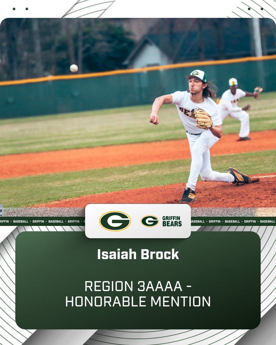 Griffin High School Athletics (@thegriffinbears) on Twitter photo Congrats to <a href="/GriffinHS/">Griffin High School</a> Senior, Isaiah Brock. Named Region 3AAAA - Honorable Mention.
#WeAreGriffin Congrats to <a href="/GriffinHS/">Griffin High School</a> Senior, Isaiah Brock. Named Region 3AAAA - Honorable Mention.
#WeAreGriffin