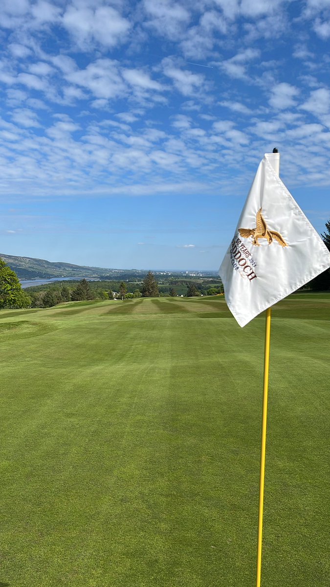Lovely view from above <a href="/gleddoch/">Gleddoch Hotel & Spa</a> golf⛳️😎
