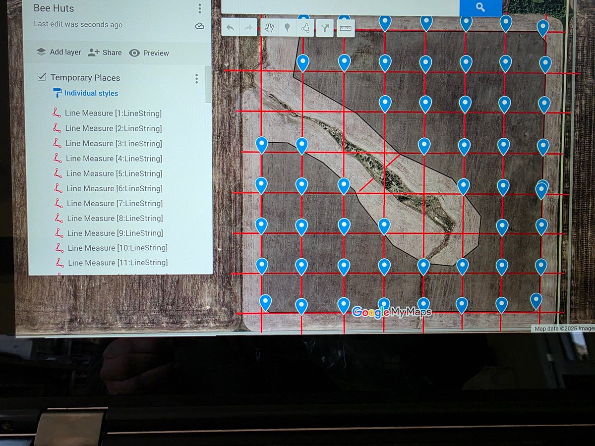 Dodging bee huts in the dark while spraying isn't fun.  This time I'm taking the placement seriously. 😆