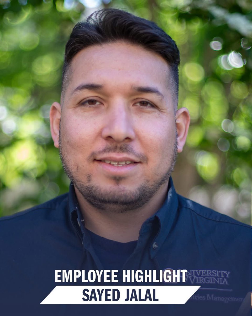 UVA Facilities Management (@uvafm) on Twitter photo Trades apprentice Sayed Jalal moved to the United States from Afghanistan in 2021, just three years before he joined <a href="/uvaapprentice/">UVA Apprenticeship Program</a> in 2024.
To learn more about his journey to the program, read the fully story at fm.virginia.edu/employees/empl… Trades apprentice Sayed Jalal moved to the United States from Afghanistan in 2021, just three years before he joined <a href="/uvaapprentice/">UVA Apprenticeship Program</a> in 2024.
To learn more about his journey to the program, read the fully story at fm.virginia.edu/employees/empl…
