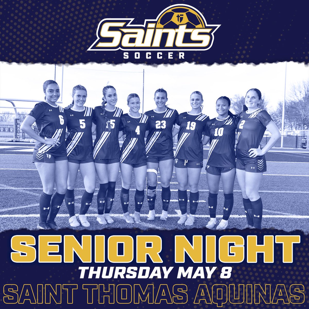 Girls Soccer Senior Night vs Summit Christian @ 7PM.  Come cheer on our senior girls! #stasaints #GoAquinasSaints
