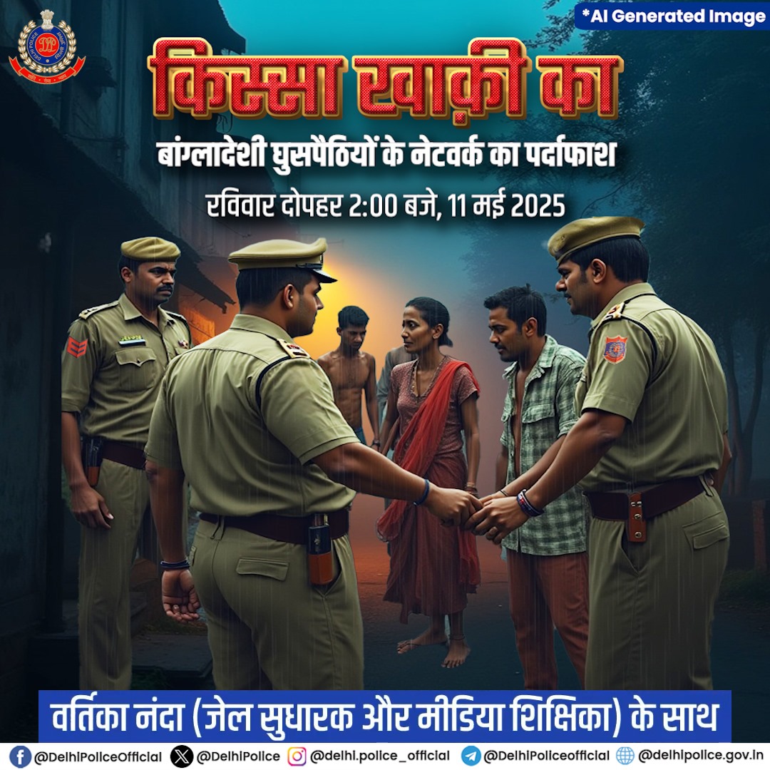 Delhi Police (@delhipolice) on Twitter photo ЁЯЪирджрд┐рд▓реНрд▓реА рдкреБрд▓рд┐рд╕ рдкреЙрдбрдХрд╛рд╕реНрдЯ #рдХрд┐рд╕реНрд╕рд╛_рдЦрд╛рдХреА_рдХрд╛ рдХреЗ рдЗрд╕ рдЕрдВрдХ рдореЗрдВ рд╕реБрдирд┐рдП, рдмрд╛рдВрдЧреНрд▓рд╛рджреЗрд╢реА рдШреБрд╕рдкреИрдард┐рдпреЛрдВ рдХреЗ рдЧрд┐рд░реЛрд╣ рдХрд╛ рдкрд░реНрджрд╛рдлрд╛рд╢ рдХрд░рдиреЗ рд╡рд╛рд▓реА рджрдХреНрд╖рд┐рдгреА-рдкреВрд░реНрд╡реА рдЬрд╝рд┐рд▓реЗ рдХреА рдПрдВрдЯреА рдирд╛рд░реНрдХреЛрдЯрд┐рдХреНрд╕ рд╕реНрдХреНрд╡рд╛рдб рдХреА рдЯреАрдо рдХреА рдХрд╣рд╛рдиреА
рд░рд╡рд┐рд╡рд╛рд░ 11 рдордИ рджреЛрдкрд╣рд░ 2 рдмрдЬреЗ
#DPPodcast
<a href="/vartikananda/">Vartika Nanda</a> ЁЯЪирджрд┐рд▓реНрд▓реА рдкреБрд▓рд┐рд╕ рдкреЙрдбрдХрд╛рд╕реНрдЯ #рдХрд┐рд╕реНрд╕рд╛_рдЦрд╛рдХреА_рдХрд╛ рдХреЗ рдЗрд╕ рдЕрдВрдХ рдореЗрдВ рд╕реБрдирд┐рдП, рдмрд╛рдВрдЧреНрд▓рд╛рджреЗрд╢реА рдШреБрд╕рдкреИрдард┐рдпреЛрдВ рдХреЗ рдЧрд┐рд░реЛрд╣ рдХрд╛ рдкрд░реНрджрд╛рдлрд╛рд╢ рдХрд░рдиреЗ рд╡рд╛рд▓реА рджрдХреНрд╖рд┐рдгреА-рдкреВрд░реНрд╡реА рдЬрд╝рд┐рд▓реЗ рдХреА рдПрдВрдЯреА рдирд╛рд░реНрдХреЛрдЯрд┐рдХреНрд╕ рд╕реНрдХреНрд╡рд╛рдб рдХреА рдЯреАрдо рдХреА рдХрд╣рд╛рдиреА
рд░рд╡рд┐рд╡рд╛рд░ 11 рдордИ рджреЛрдкрд╣рд░ 2 рдмрдЬреЗ
#DPPodcast
<a href="/vartikananda/">Vartika Nanda</a>