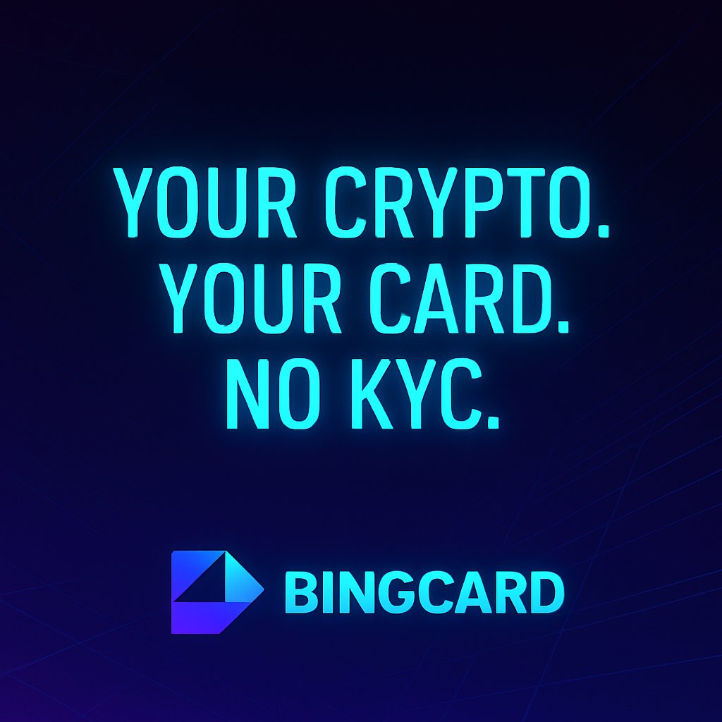 Tired of limits, KYC, high fees, and clunky crypto cards?
Welcome to BingCard — the fastest, most private, and lowest-fee way to spend crypto.
#NoKYC #CryptoFreedom #bitcoin #virtualcard #CryptoNews #Ethereum