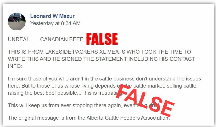 AB Cattle Feeders Association (@cattlefeedersab) on Twitter photo This post is making it's way around social media again and is FALSE. It is in NO way connected to, or supported by ACFA.
<a href="/McDonaldsCanada/">McDonald's 🇨🇦</a>
cattlefeeders.ca/wp-content/upl… This post is making it's way around social media again and is FALSE. It is in NO way connected to, or supported by ACFA.
<a href="/McDonaldsCanada/">McDonald's 🇨🇦</a>
cattlefeeders.ca/wp-content/upl…