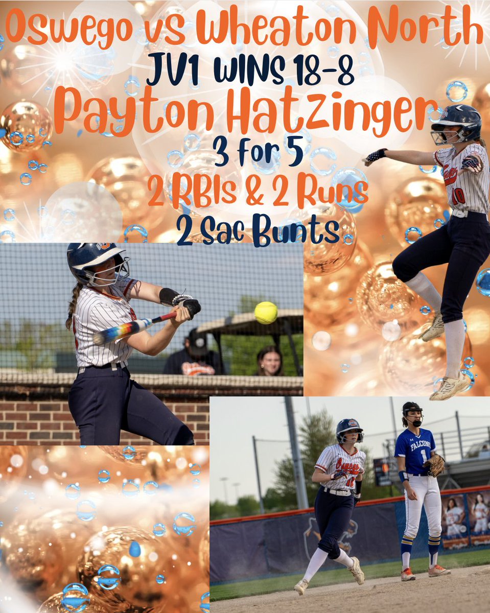 Oswego Softball (@ohspanthersb) on Twitter photo PANTHERS WIN 18-8 against Wheaton North
<a href="/brooketrottier/">Brooke Trottier</a> with a GRAND SLAM!!!
Kennedy Wickie 2 for 3 at the plate with a DOUBLE, 2 RBIs and 2 Runs
Ellalina Mahoney 3 for 5 with 2 RBIs and 2 Runs
<a href="/PaytonHatzinger/">Payton Hatzinger</a> 3 for 5 with 2 RBIs, 2 Runs and 2 Sac Bunts PANTHERS WIN 18-8 against Wheaton North
<a href="/brooketrottier/">Brooke Trottier</a> with a GRAND SLAM!!!
Kennedy Wickie 2 for 3 at the plate with a DOUBLE, 2 RBIs and 2 Runs
Ellalina Mahoney 3 for 5 with 2 RBIs and 2 Runs
<a href="/PaytonHatzinger/">Payton Hatzinger</a> 3 for 5 with 2 RBIs, 2 Runs and 2 Sac Bunts