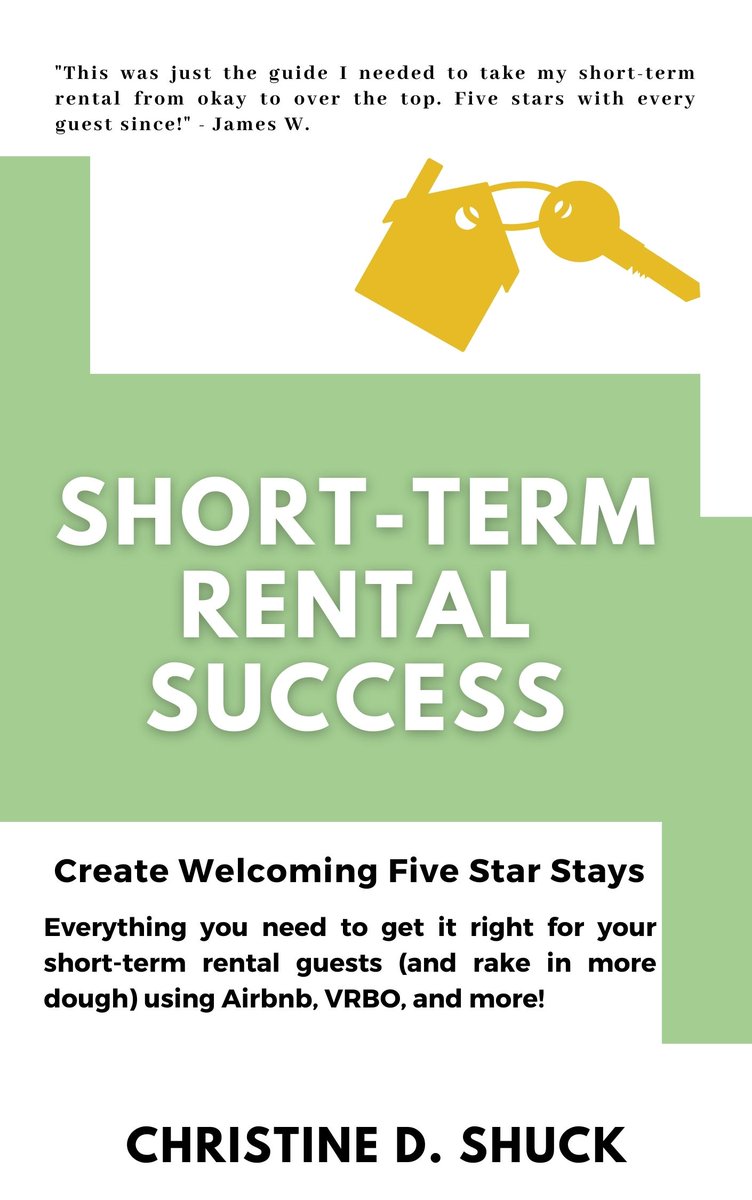 ChristineShuck's tweet image. What do guests really want in a short-term rental? 👀 It's not what you think. Discover the secrets to stunning reviews and repeat bookings in Short Term Rental Success by Christine Shuck. amzn.to/44WUhTB #STRbusiness #AirbnbTips #ShortTermRental ✨