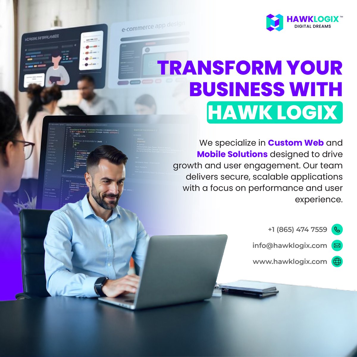 HAWKLOGIX1's tweet photo. Transform your business with scalable web and mobile solutions that drive growth and engagement.

Let’s build what’s next.
🌐 https://t.co/SPIB9bQ0Hl

#HawkLogix #SoftwareCompany #SoftwareDevelopment #WebDevelopment #AppDevelopment #DigitalSolutions https://t.co/szCi0vt0gR