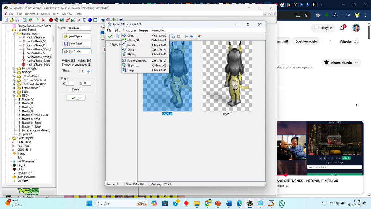 DOzgokceler's tweet image. Oyun projemde yeni karakterlerin görsellerini eklemeye devam ediyorum. Şimdilerde robotları tamamladım. Yerli halkı ekliyorum...
#sprite #gamedesign #gamedeveloping #GameMaker #oyun #oyun_yapımı #gamedev #programing #desing #characterdesign #tasarım #Lynaxian #CatAngels #art