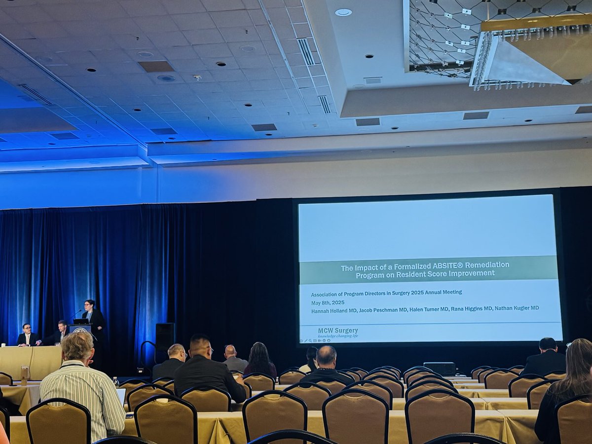 Rana Higgins MD (@rmhigginsmd) on Twitter photo Congratulations to <a href="/MCWSurgery/">MCW Surgery</a> PGY4 research resident Dr Hannah Holland #leadingtheway with her research presentation on ABSITE remediation at <a href="/APDSurgery/">APDS surgery</a> #SEW2025!!! Congratulations to <a href="/MCWSurgery/">MCW Surgery</a> PGY4 research resident Dr Hannah Holland #leadingtheway with her research presentation on ABSITE remediation at <a href="/APDSurgery/">APDS surgery</a> #SEW2025!!!